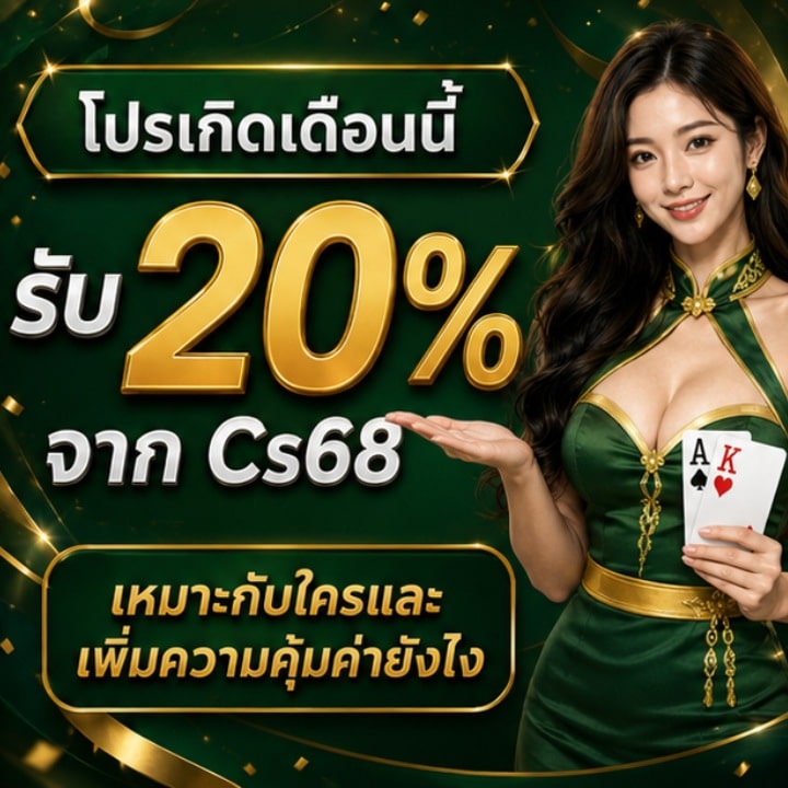 โปรเกิดเดือนนี้รับ 20%